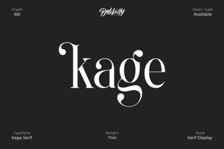 Kage - Thin Font Download
