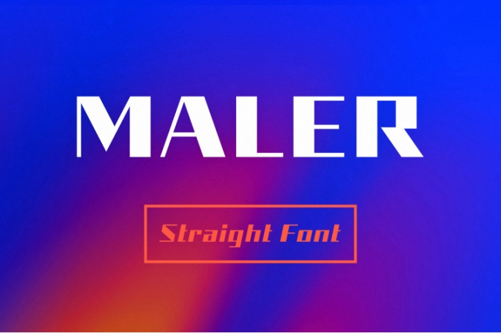 Maler - Straight Font Font Download