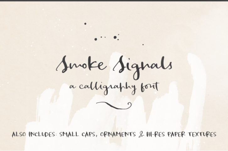 Smoke Signals script font and extras Font Download