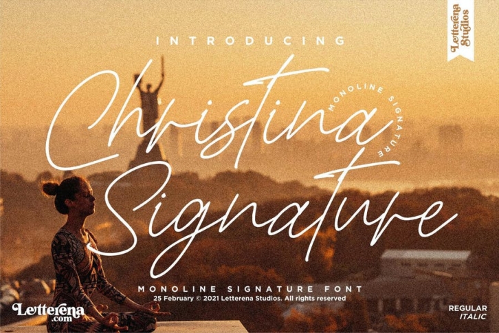 Christina Signature Signature LS Font Download