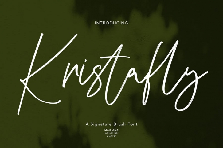 Kristafly Signature Brush Font Font Download