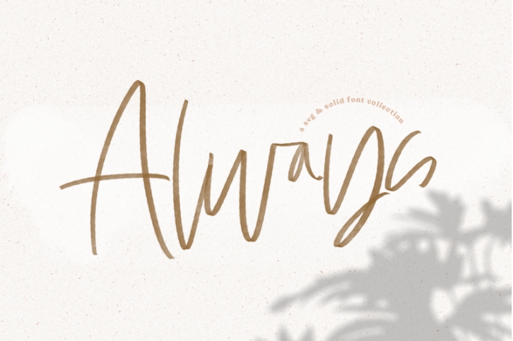 Always - SVG & Solid Handwritten Script Font Font Download