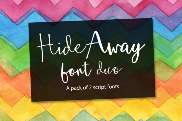 Hide Away font pair + extras 50% OFF Font Download