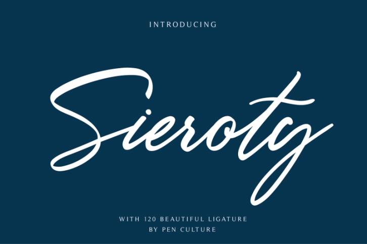 Sieroty - Elegant Calligraphy font Font Download
