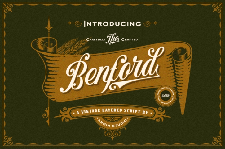 Benford font collection & extras Font Download