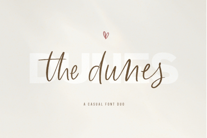 The Dunes - Script / Sans Font Duo with Extras! Font Download