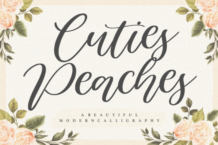 Cuties Peaches Beautiful Modern Calligraphy Font Font Download