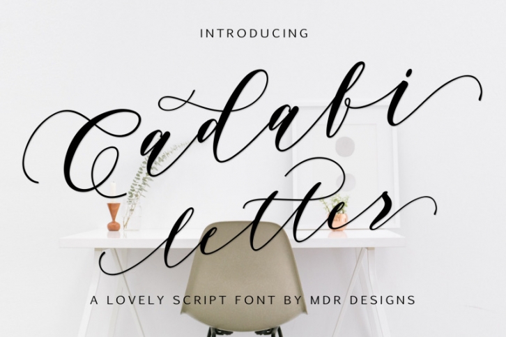 Cadafi letter script font Font Download