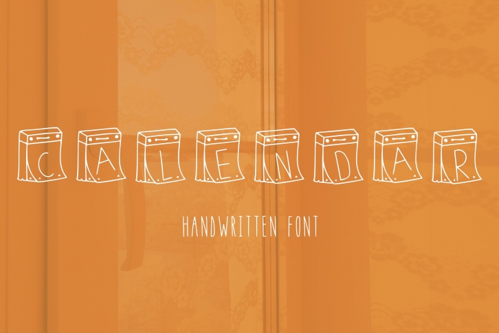 Calendar handwritten Font Download