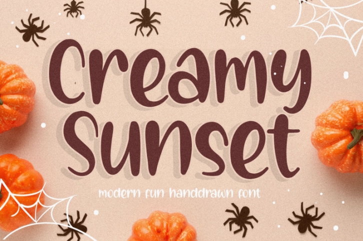 Creamy Sunset Modern Fun Handdrawn Font Font Download