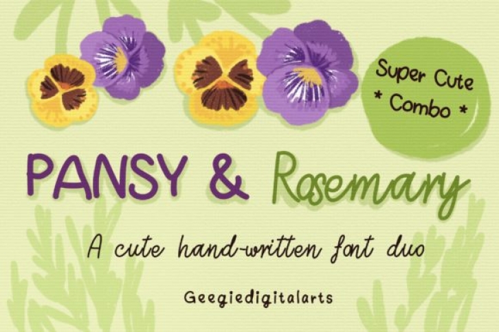 Pansy and Rosemary Duo Font Download