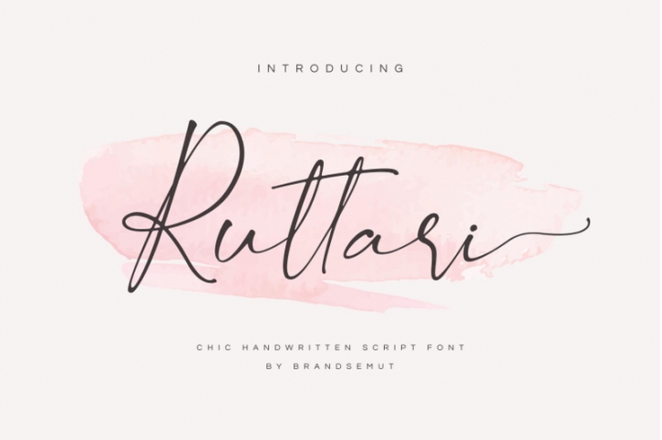 Ruttari // Chic Handwritten Font Font Download
