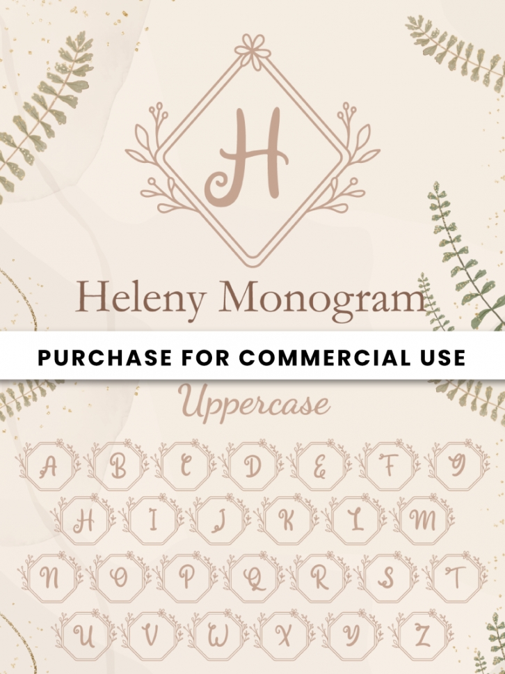Heleny Monogram Font Download