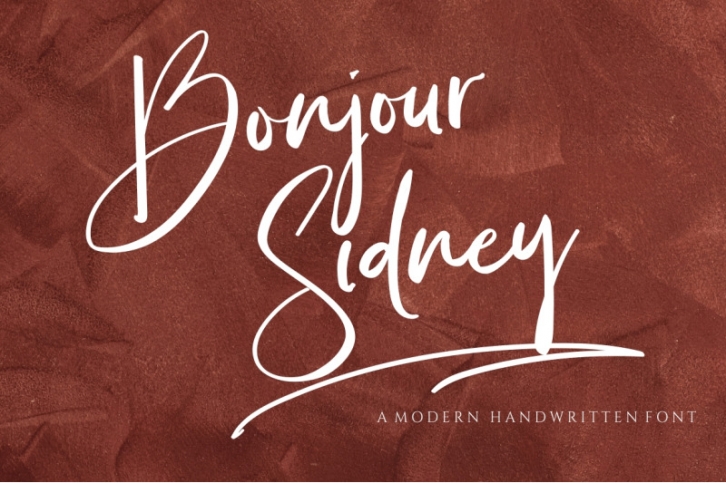 Bonjour Sidney - Signature Font Font Download