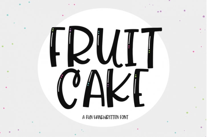 Fruit Cake - A Fun Handwritten Font Font Download