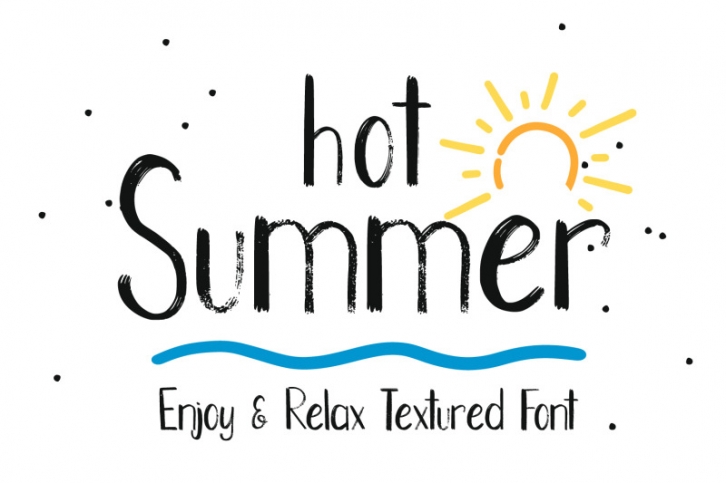 Hot Summer Textured Font Font Download