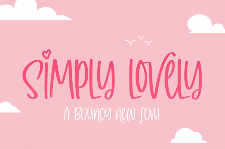 Simply Lovely Font (Bouncy Font, Cute Font, Girly Font) Font Download