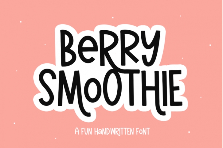 Berry Smoothie - Fun Handwritten Font Font Download