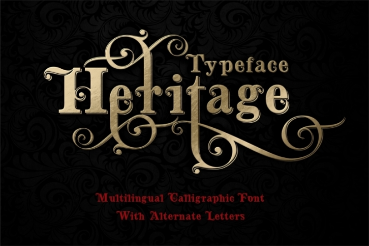 Heritage calligraphic typeface + bonus Font Download
