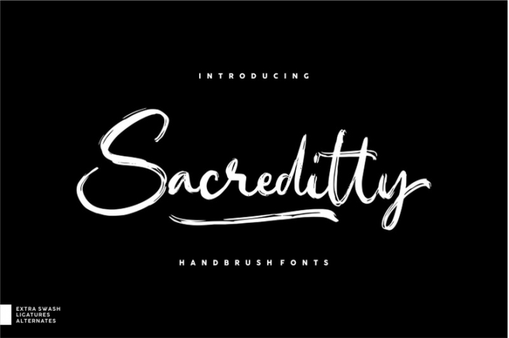 Sacreditty Handbrush Fonts Font Download