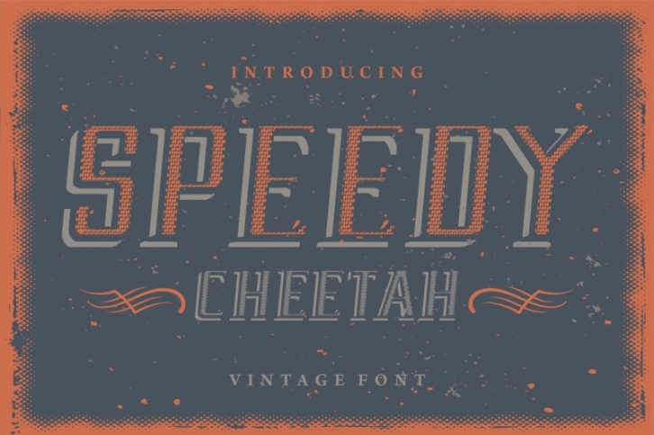 Speedy Cheetah - vintage display font Font Download