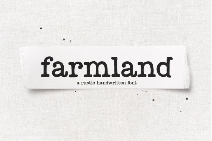 Farmland - Farmhouse Typewriter Font Font Download