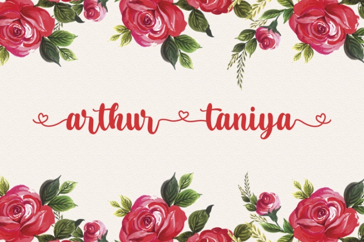 Arthur Taniya - Lovely Calligraphy Font Font Download