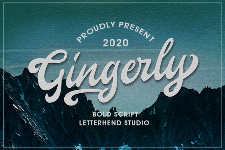 Gingerly - Bold Script Typeface Font Download