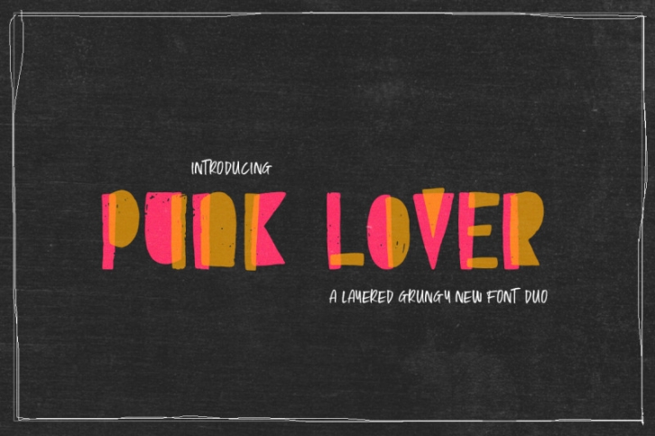 Punk Lover Font Duo (Grunge Fonts, Grungy Fonts) Font Download