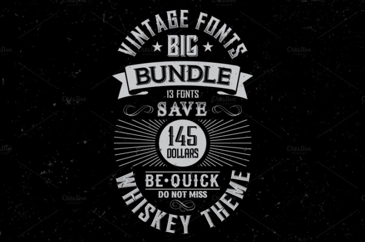 Whiskey Fonts BIG Bundle Font Download