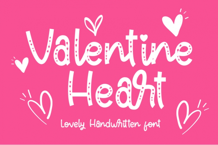 Valentine Heart a Lovely Handwritten Font Font Download