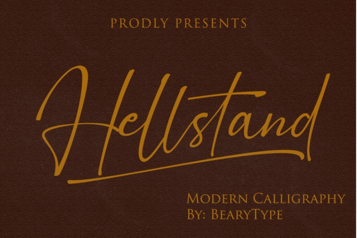 Hellstand // Script font Font Download