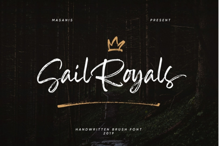 Sail Royals // Handwritten Brush Script Font Download