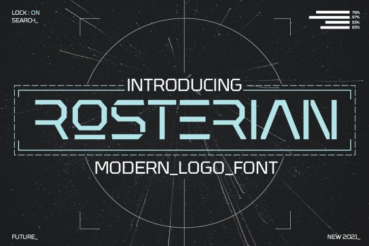 Rosterian Futuristic Logo Font Font Download