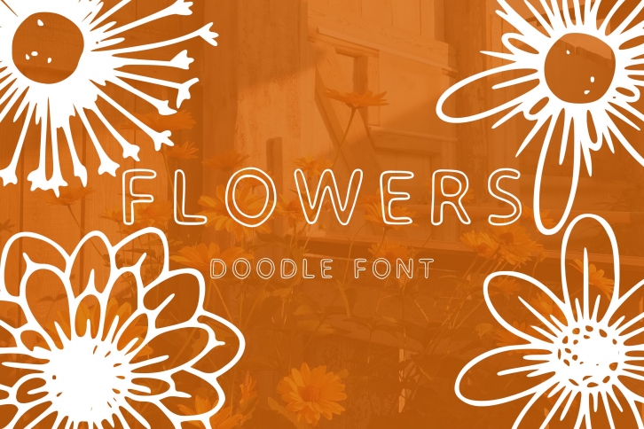 Flowers doodle Font Download