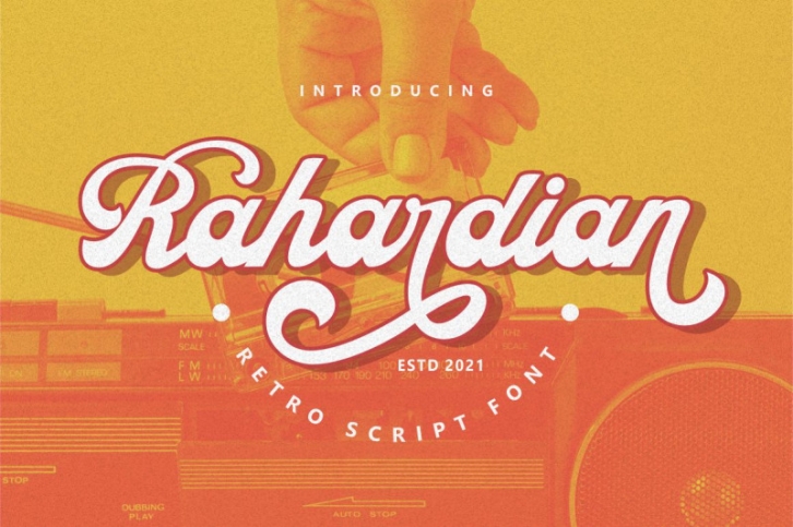 Rahardian - Retro Script Font Font Download