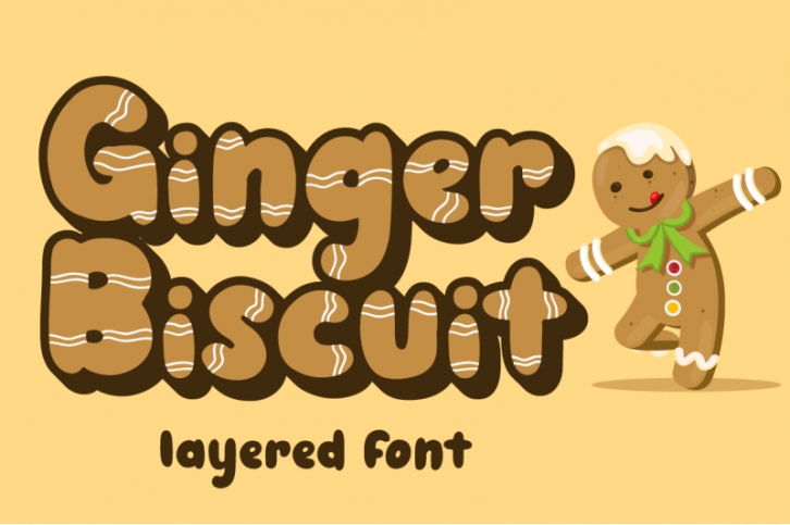 Ginger Biscuit - Christmas Font Font Download