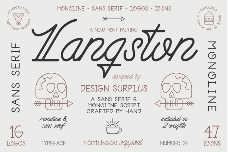 Langston Script + Sans Font Download