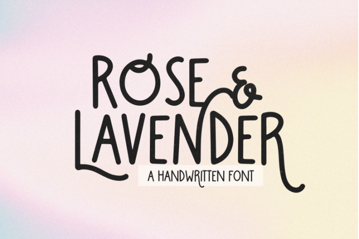 Rose and Lavender - Fun Handwritten Font Font Download