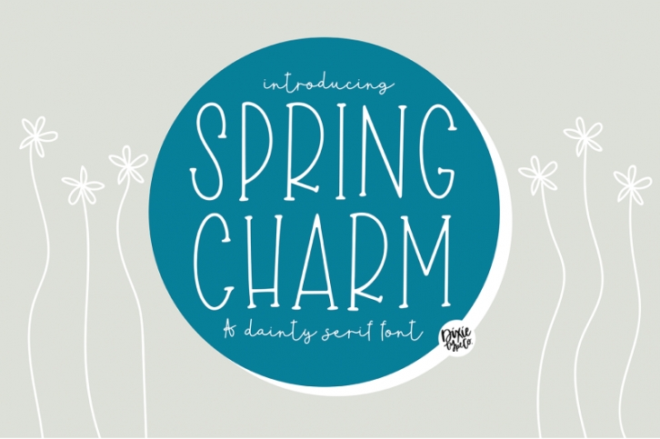 SPRING CHARM Skinny Serif Font Font Download