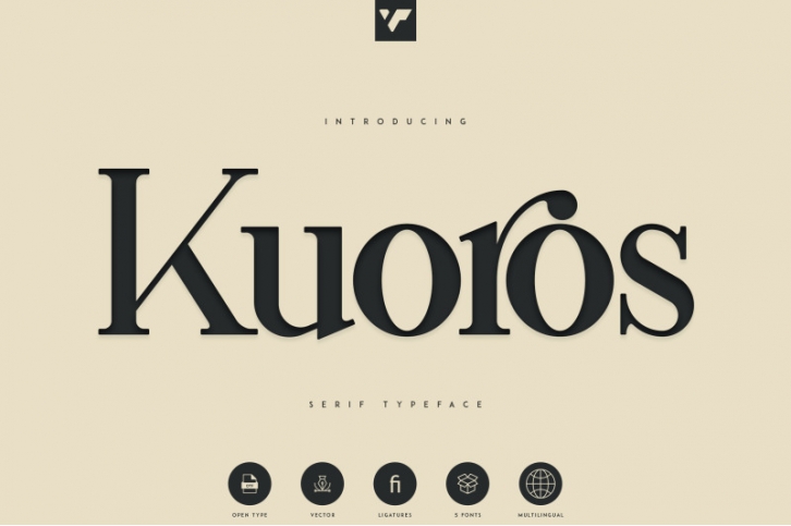 Kuoros Serif Typeface - 5 weights Font Download