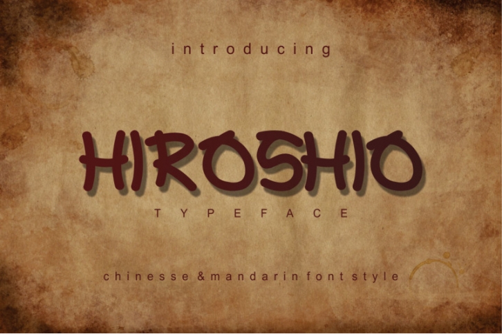 HIROSHIO, Mandarin Font Style Font Download