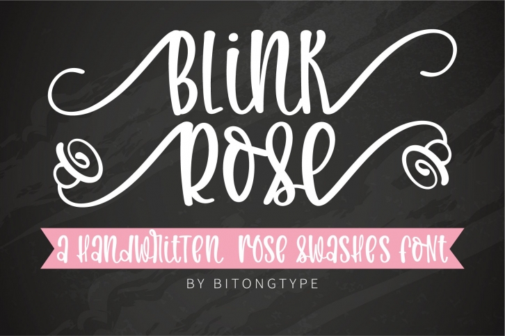 Blink Rose- A handwritten rose swashes Font Download