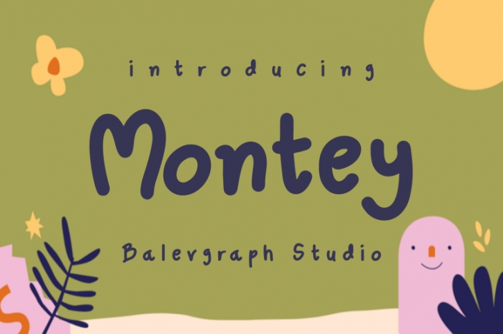 Montey Fun Joyful Typeface Font Download