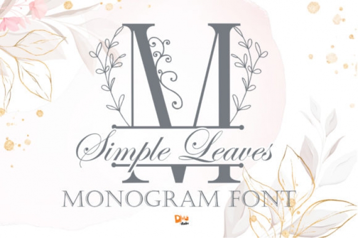 Simple Leaves Monogram Font Download