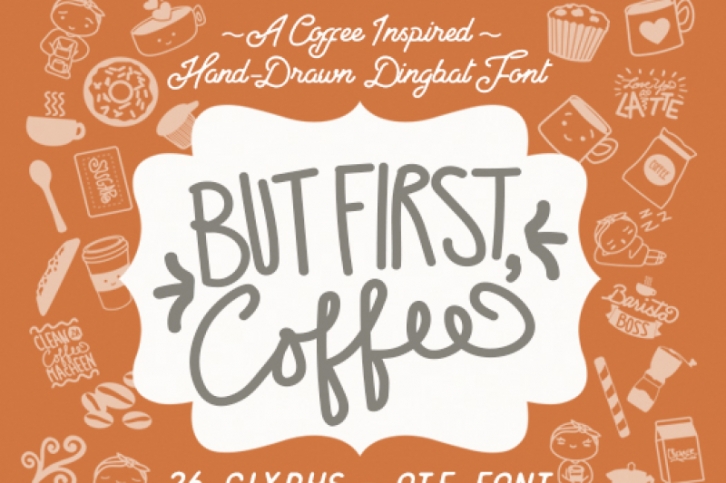 But First Coffee Dingbat Font Font Download