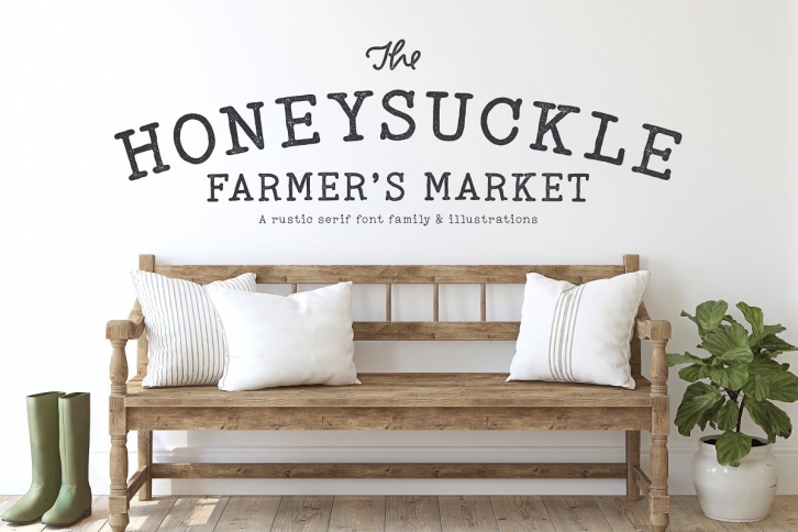 Honeysuckle Market + Elements Font Download