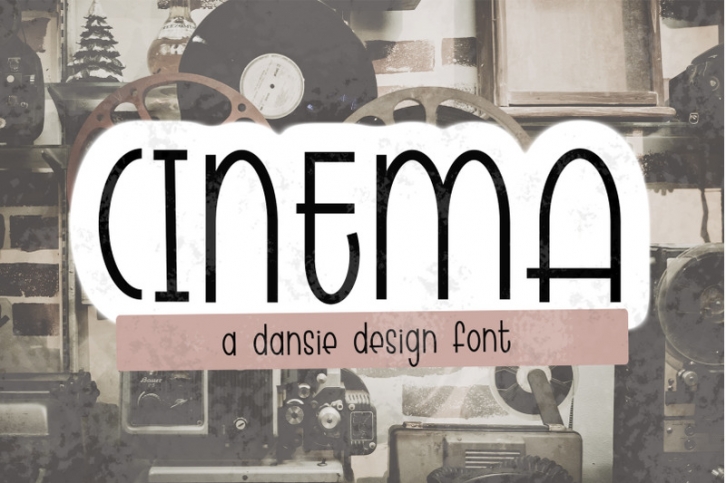 CINEMA regular + outline Font Download