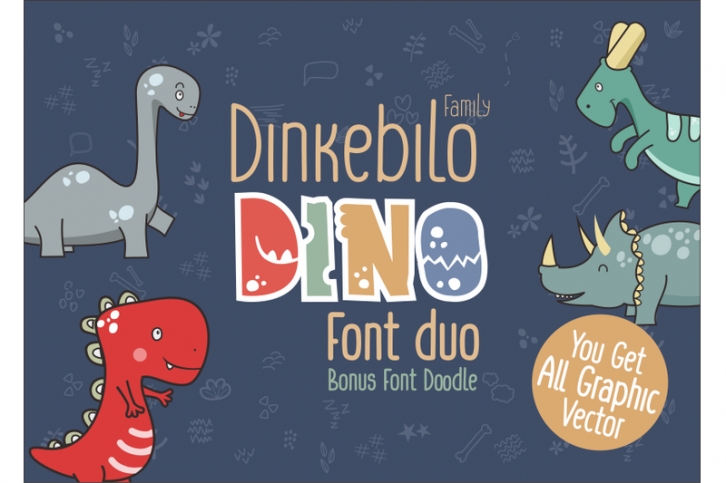 Dinkebilo Dino Font Duo Font Download
