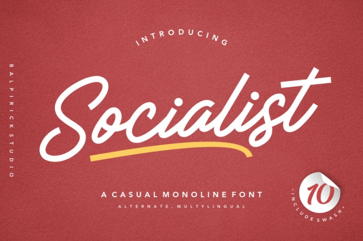 Socialist a Casual Monoline Font Font Download